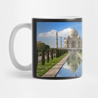 Taj Mahal with reflection north side. Mug